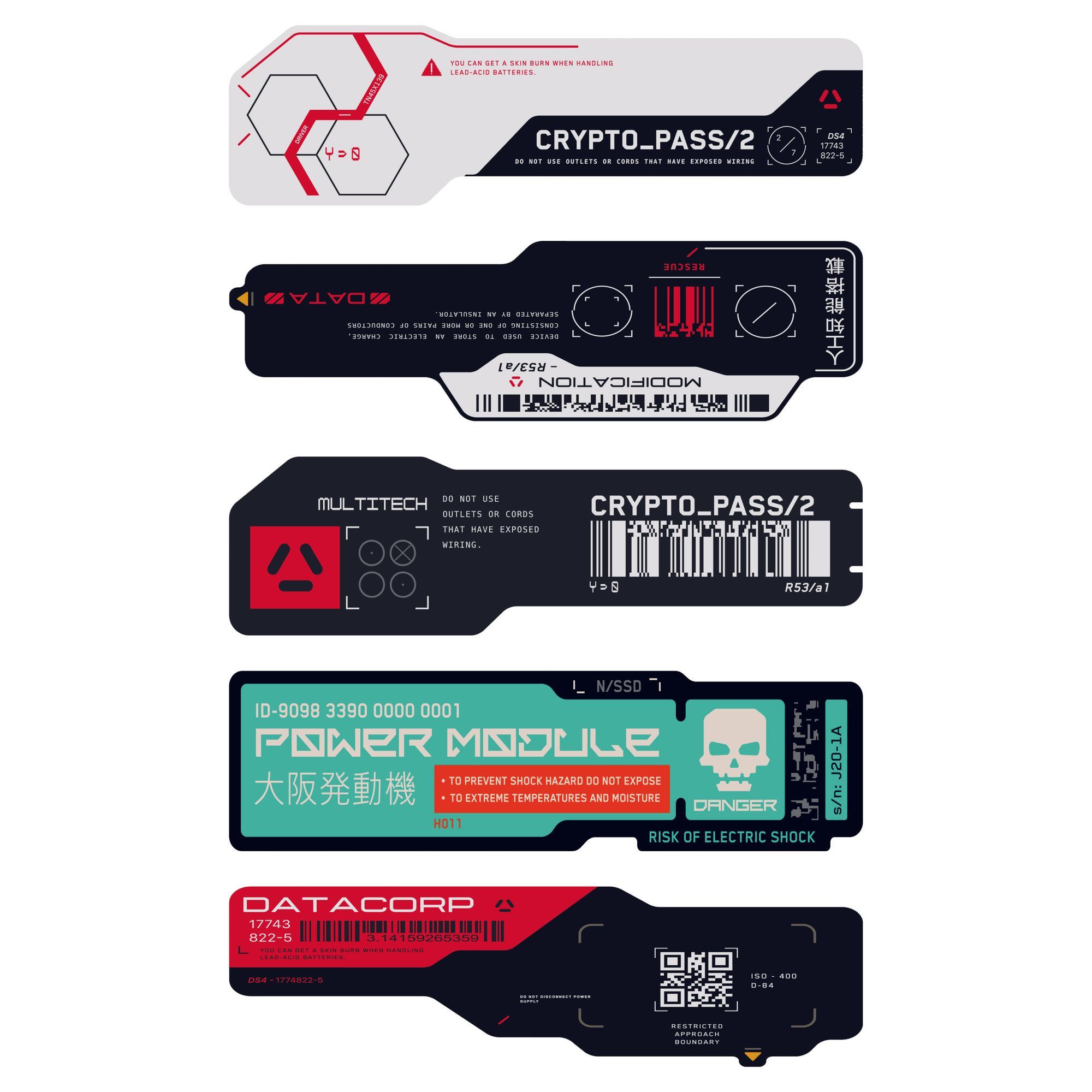 Tech Accessories For Laptop - Cyberpunk Tech QR Code Vinyl Sticker