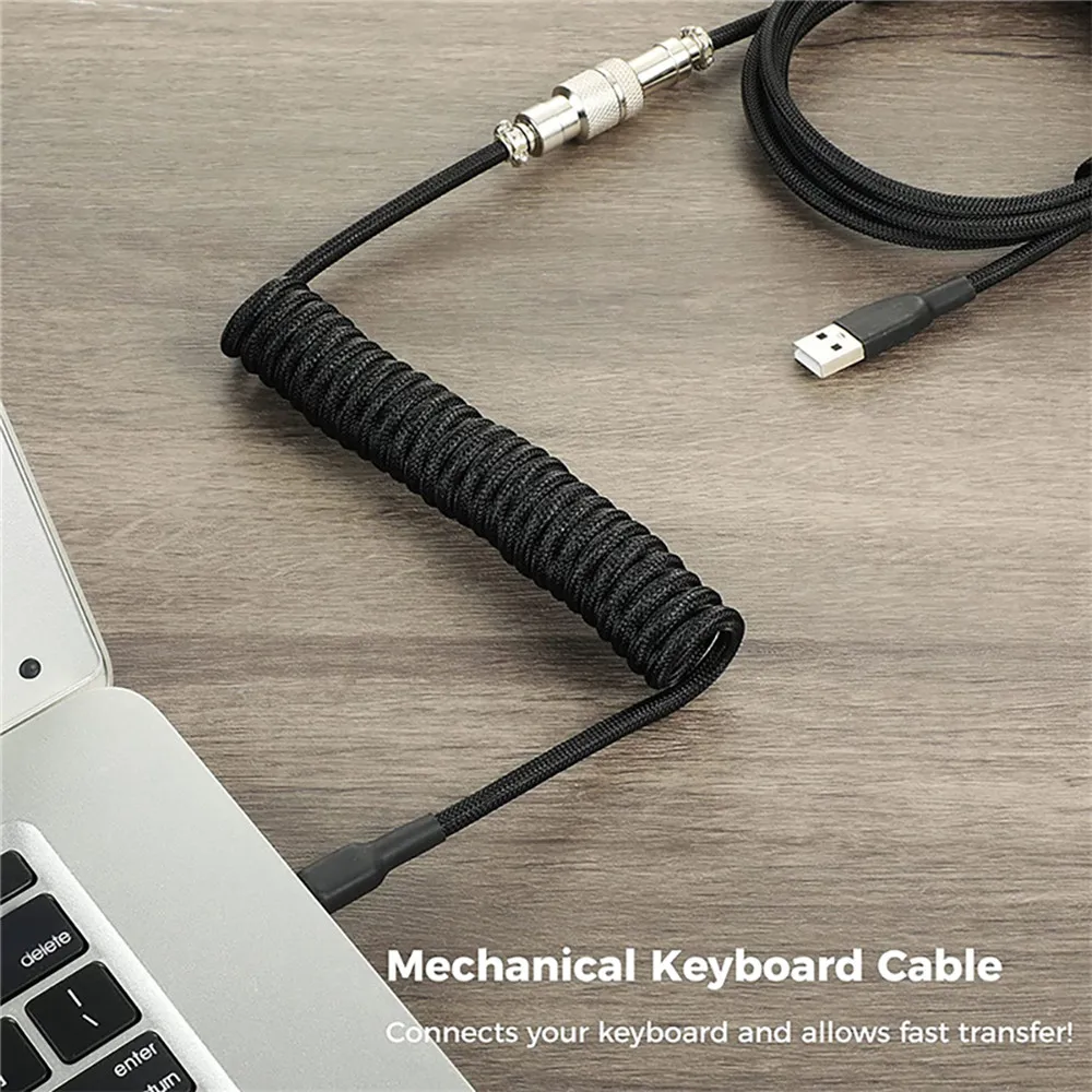 New Mechanical Keyboard Coiled - Tech Desktop Accessories recension och pris