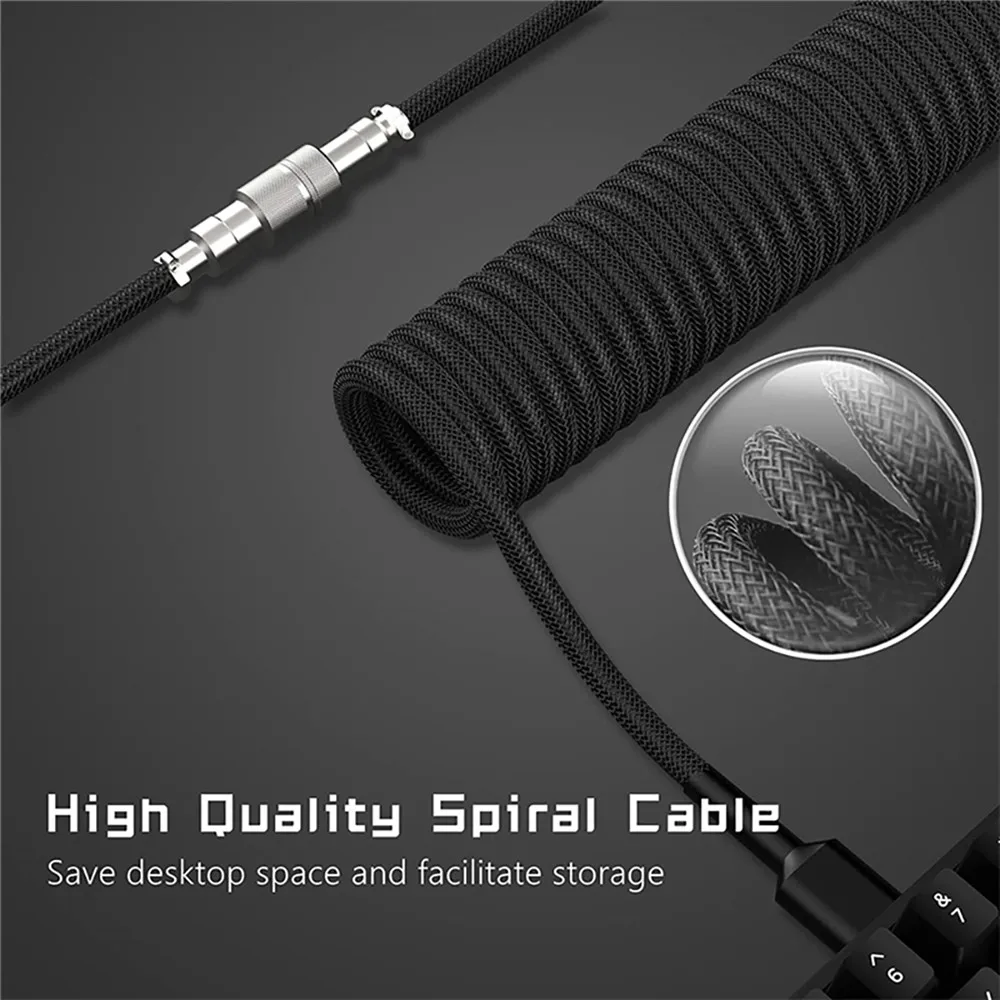 New Mechanical Keyboard Coiled - Tech Desktop Accessories recension och pris