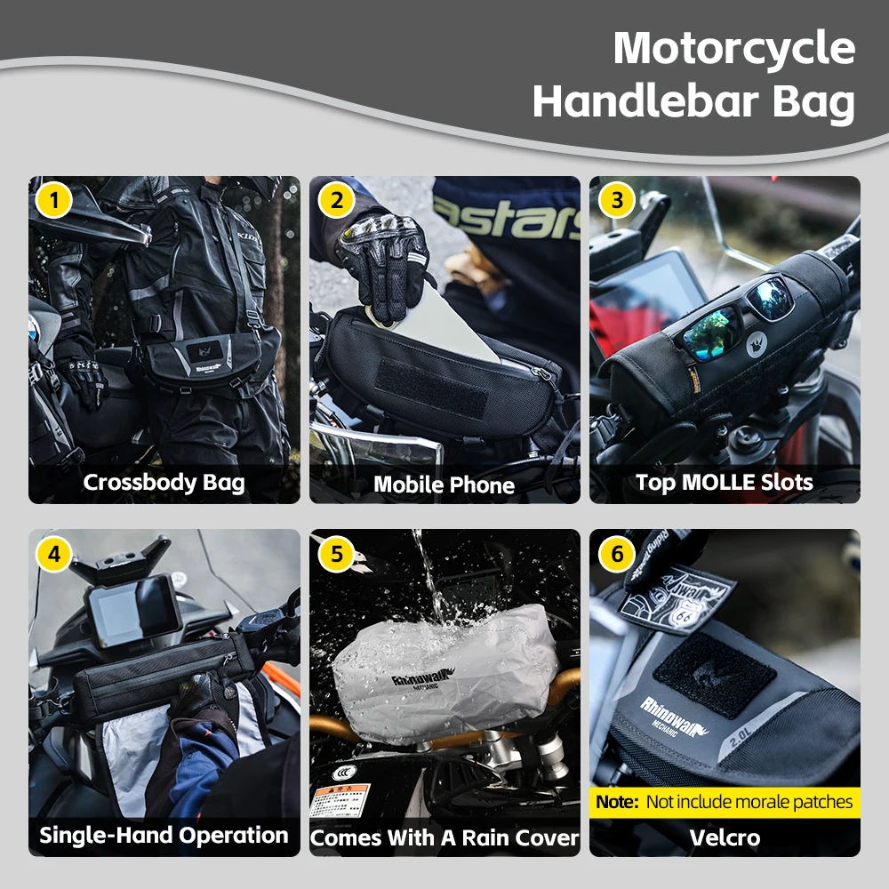 Rhinowalk Motorcycle Handlebar - Tech Accessories Bag recension och pris