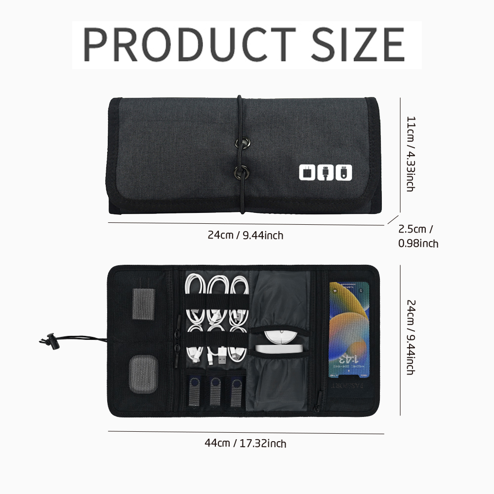Tech Organizer Bag Cable Stora - Tech Accessories Bag recension och pris