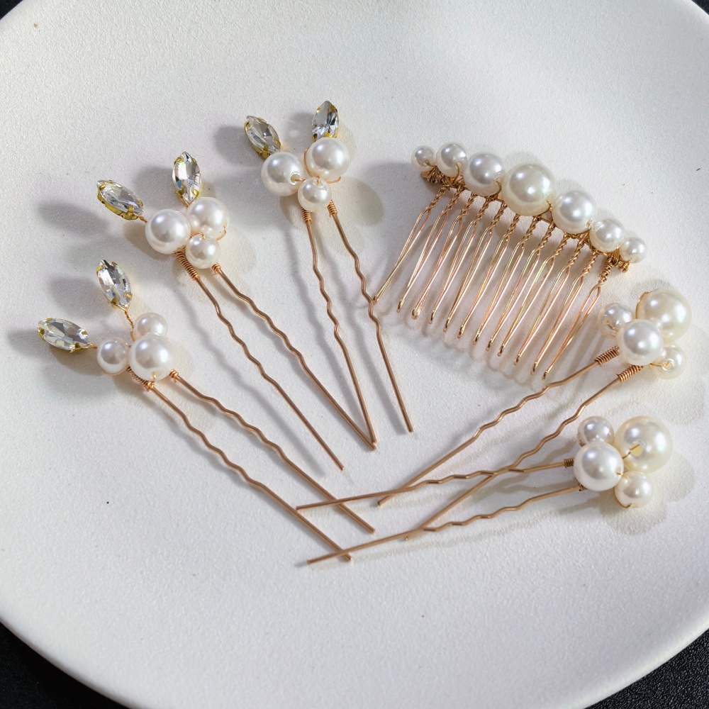 Pearl Crystal Hair Pins Comb S - Tech Accessories For Women recension och pris