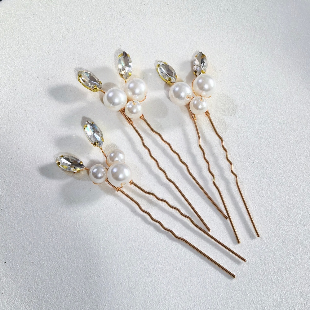 Pearl Crystal Hair Pins Comb S - Tech Accessories For Women recension och pris