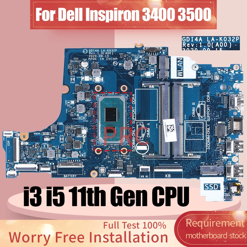 LA-K032P For Dell Vostro 3400  - Intel Cpu Core I7 recension och pris