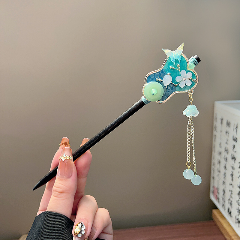 Classic Tassel Hair Stick Blac - Tech Accessories For Women recension och pris