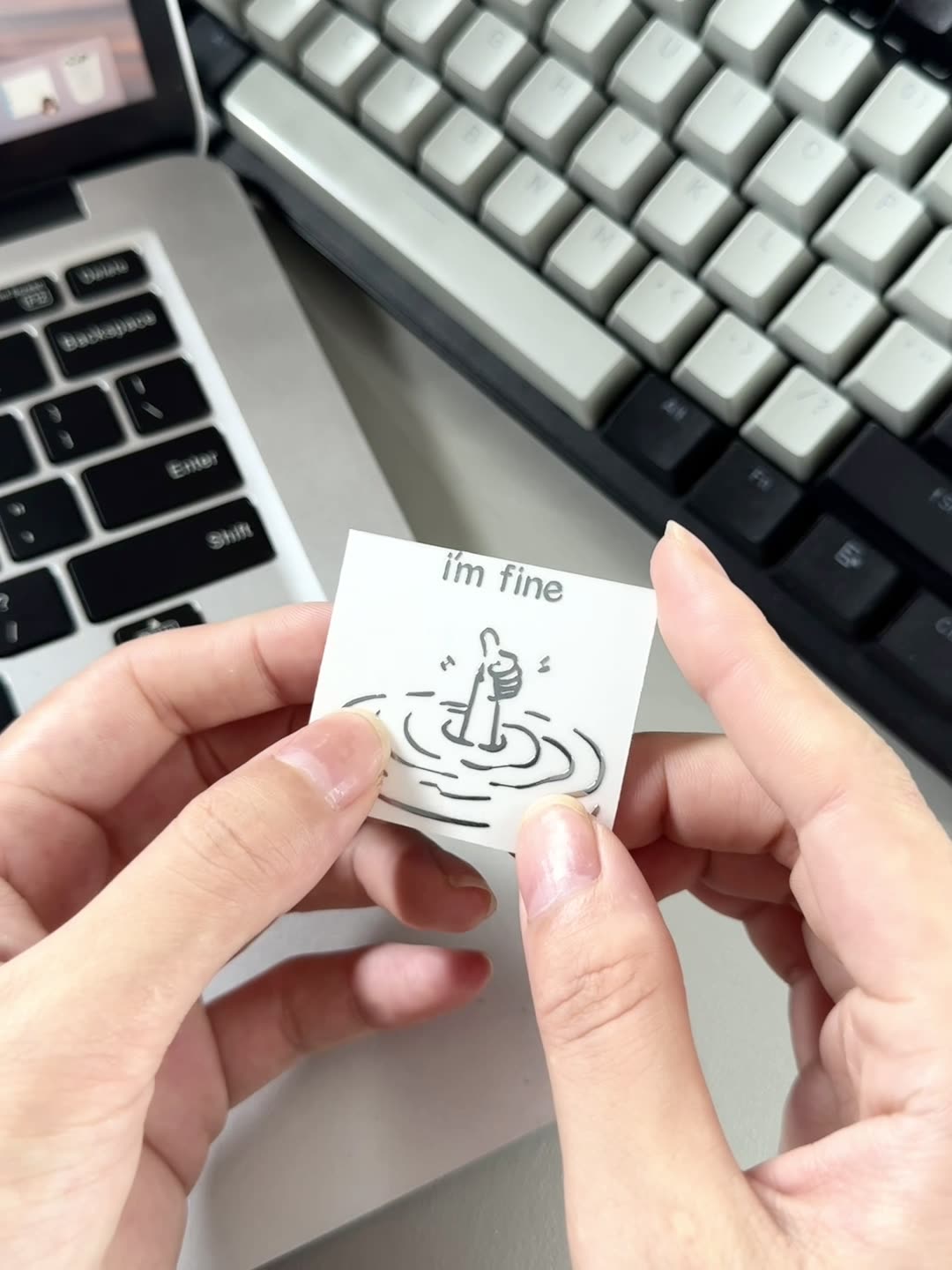 5/10Pcs I'M Fine, Funny, Sarca - Tech Accessories For Laptop recension och pris
